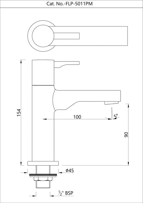 PILLAR COCK - JAQUAR FAUCETS -  ( BLACK MATT - FLORENTINE PRIME - 0x15 mm - 0inchX0.5inch )