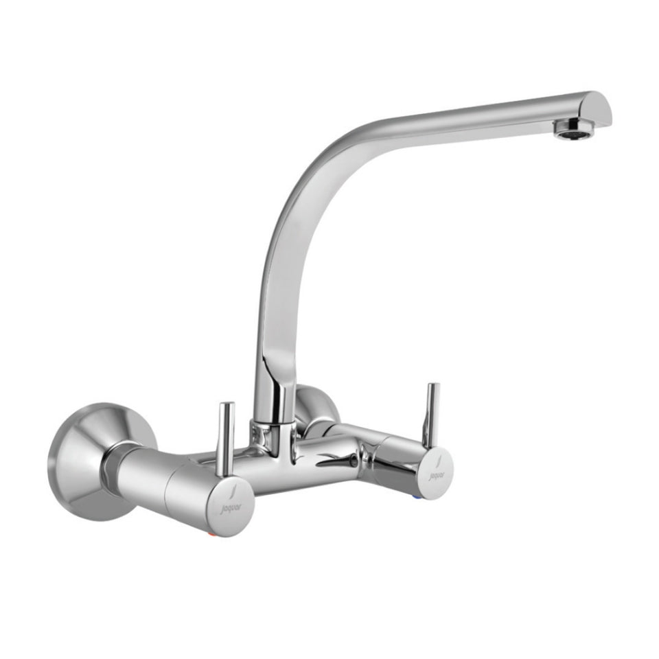 SINK MIXER WITH REGULAR SWINGING SPOUT (WALL MOUNTED MODEL) - JAQUAR FAUCETS -  ( CHROME - FLORENTINE PRIME - 0x15 mm - 0inchX0.5inch )