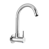 SINK COCK WITH REGULAR SWINGING SPOUT (WALL MOUNTED MODEL) - JAQUAR FAUCETS -  ( CHROME - FLORENTINE PRIME - 0x15 mm - 0inchX0.5inch )