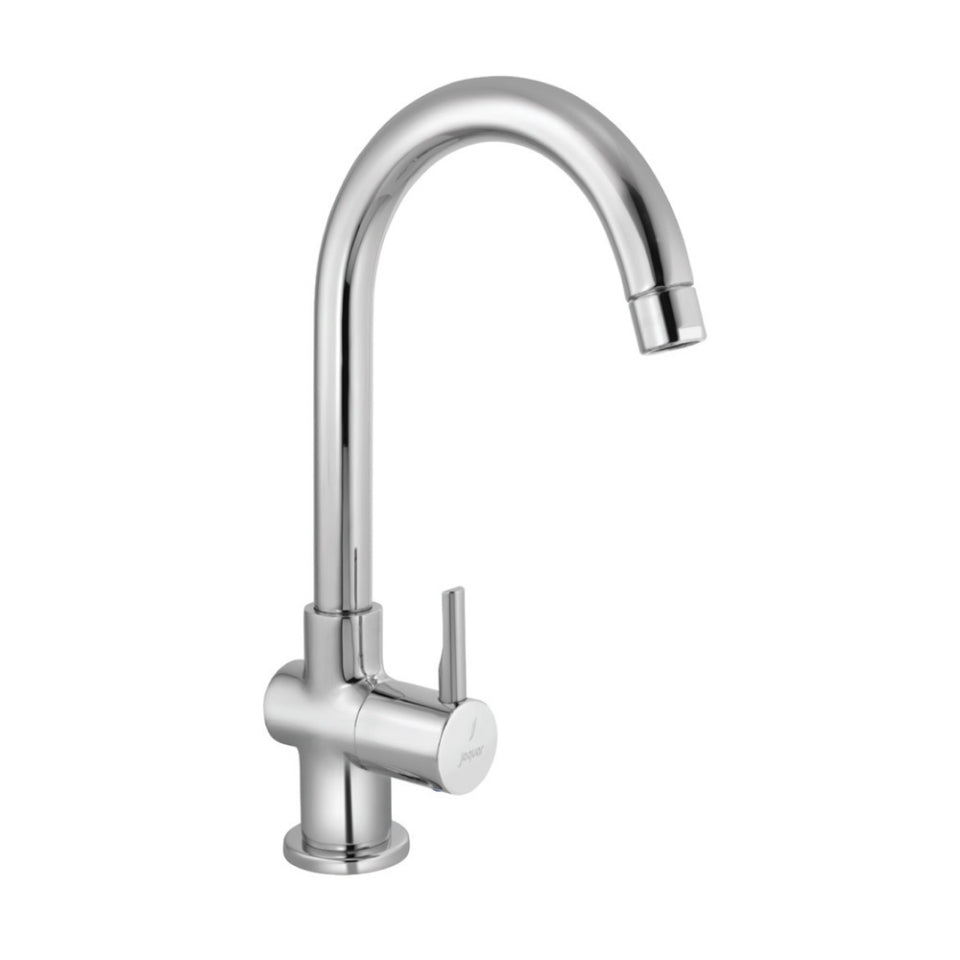 SINK COCK WITH REGULAR SWINGING SPOUT (TABLE MOUNTED MODEL) - JAQUAR FAUCETS -  ( CHROME - FLORENTINE PRIME - 0x15 mm - 0inchX0.5inch )