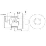 METROPOLE FLUSH VALVE PLATE - JAQUAR FAUCETS -  ( CHROME - FLUSH VALVE - 0x40 mm - 0inchX1.5inch )