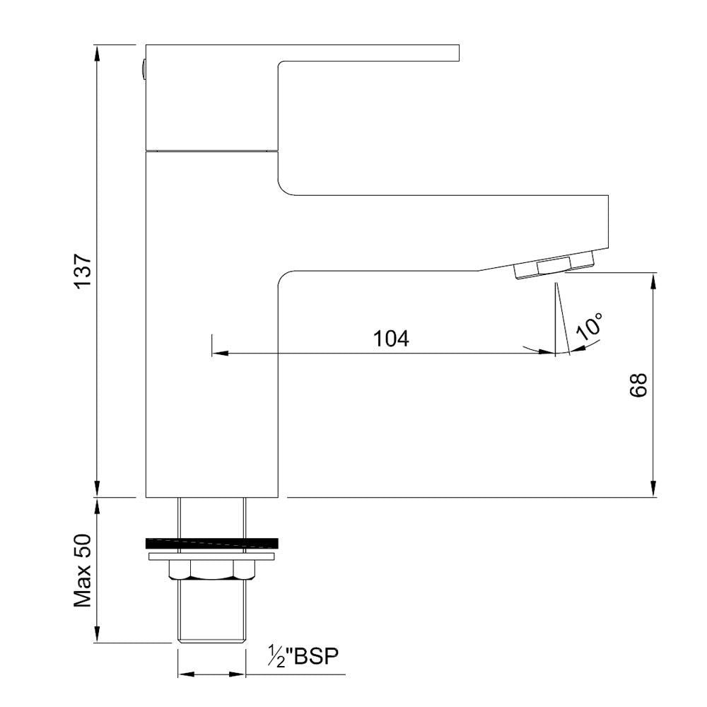 PILLAR COCK - JAQUAR FAUCETS -  ( CHROME - FUSION - 0x15 mm - 0inchX0.5inch )