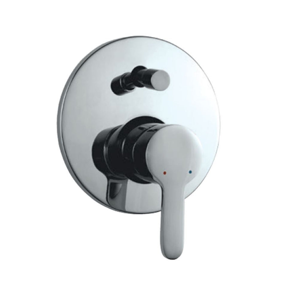 S.L.EXPOSED PARTS KIT FOR DIVERTOR WITH SLEEV & BUTTON - JAQUAR FAUCETS -  ( CHROME - FUSION - 0x15 mm - 0inchX0.5inch )