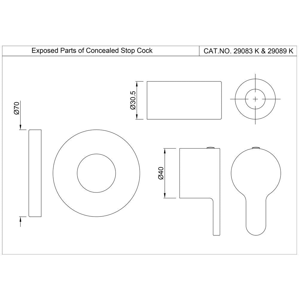 EXPOSED PARTS FOR CSC ALD-083/ALD-089 - JAQUAR FAUCETS -  ( CHROME - FUSION - 0x0 mm - 0inchx0inch )