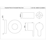 EXPOSED PARTS FOR CSC ALD-083/ALD-089 - JAQUAR FAUCETS -  ( CHROME - FUSION - 0x0 mm - 0inchx0inch )