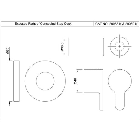 EXPOSED PARTS FOR CSC ALD-083/ALD-089 - JAQUAR FAUCETS -  ( CHROME - FUSION - 0x0 mm - 0inchx0inch )
