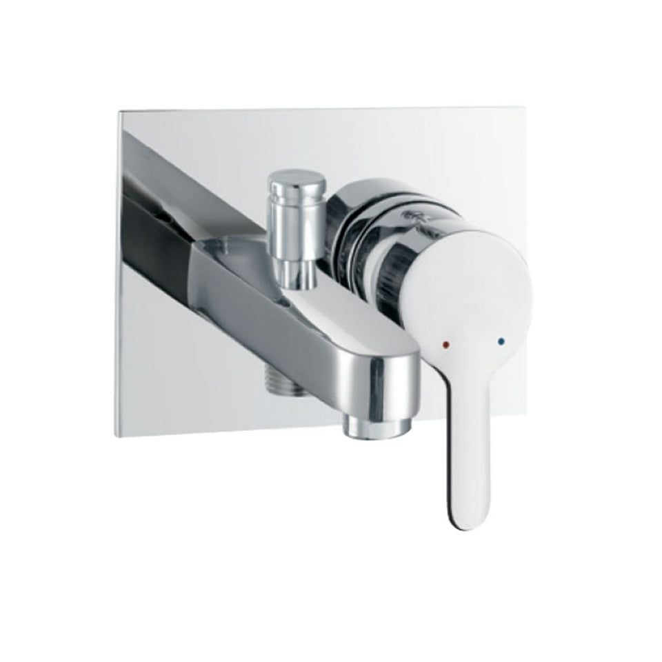 H.FLOW S/L BATH&SHWR MXR W/BUTTON SPT - JAQUAR FAUCETS -  ( CHROME - FUSION - 0x15 mm - 0inchX0.5inch )