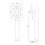 MAZE HAND SHOWER 65X95MM RECTANGULAR - JAQUAR FAUCETS -  ( CHROME - HAND SHOWER - 15x0 mm - 0.5inchX0inch )