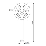 ROUND S.FLOW W/O TUBE & HOOK - JAQUAR FAUCETS -  ( CHROME - HAND SHOWER - 15x100 mm - 0.5inchX4inch )