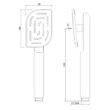 MAZE HAND SHOWER 68X100MM ROUND - JAQUAR FAUCETS -  ( CHROME - HAND SHOWER - 15x0 mm - 0.5inchX0inch )