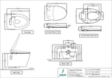 WALL HUNG WC RIMLESS W/SC.S/COVER&FIXKIT ( BOLT DISTANCE 7INCHOR 9INCH) - JAQUAR SWARE-(390x570x365mm-15.5x22.5x14.5inch )