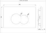 CONTROL PLATE - JAQUAR CISTERN -  ( CHROME - OPAL - 0x0 mm - 0inchx0inch )