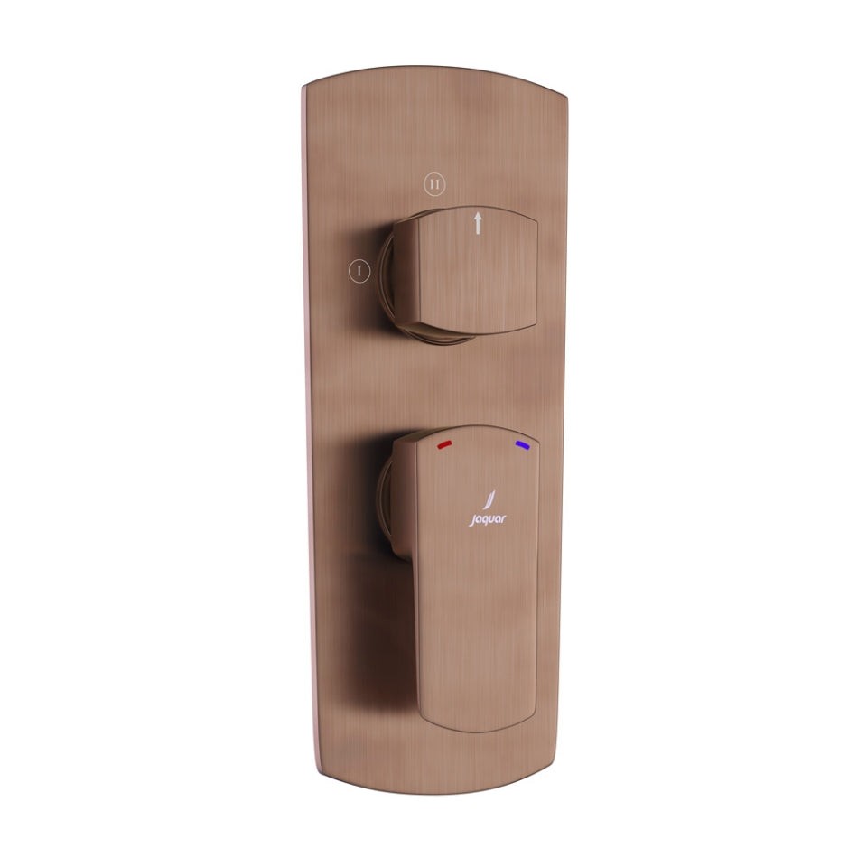 AQUAMAX EXPOSED PART KIT OF SINGLE LEVER SHOWER MIXER WITH 3-WAY DIVERTER AND SLEEVE (COMPATIBLE WITH ALD-783N) - JAQUAR FAUCETS -  ( ANTIQUE COPPER - KUBIX PRIME - 0x0 mm - 0inchx0inch )