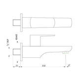 (PRUN) BIB COCK WITH WALL FLANGE - JAQUAR FAUCETS -  ( BLM - KUBIX PRIME - 0x15 mm - 0inchX0.5inch )