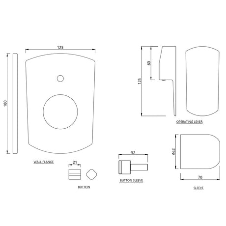 S.L.EXPOSED PARTS DIV KIT HIGH FLOW - JAQUAR FAUCETS -  ( CHROME - KUBIX PRIME - 0x15 mm - 0inchX0.5inch )