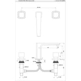 THREE HOLE BASIN MIXER W.O POPUP - JAQUAR FAUCETS -  ( CHROME - KUBIX PRIME - 0x15 mm - 0inchX0.5inch )