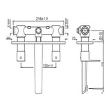 2 CONC STOP WITH  BASIN SPOUT - JAQUAR FAUCETS -  ( CHROME - KUBIX PRIME - 0x15 mm - 0inchX0.5inch )