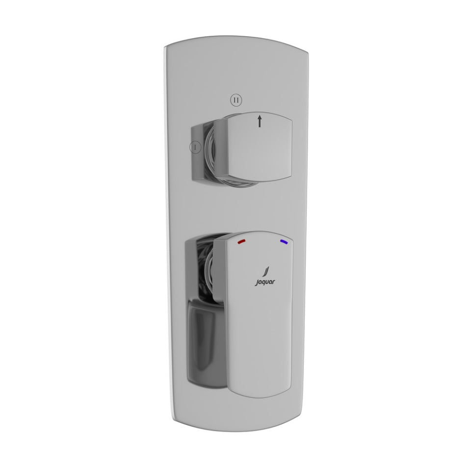 AQUAMAX EXPOSED PART KIT OF SINGLE LEVER SHOWER MIXER WITH 3-WAY DIVERTER & SLEEVE (COMPATIBLE WITH ALD-783N) - JAQUAR FAUCETS -  ( CHROME - KUBIX PRIME - 0x15 mm - 0inchX0.5inch )