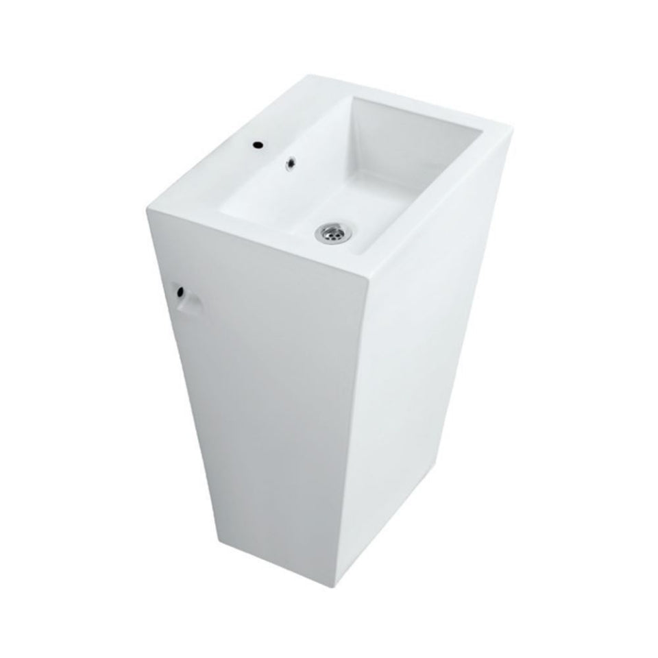 WASH BASIN FLOOR STANDING - JAQUAR SWARE -  ( WHITE - KUBIX - 520x460 mm - 20.8inchX18.4inch )