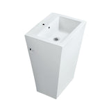WASH BASIN FLOOR STANDING - JAQUAR SWARE -  ( WHITE - KUBIX - 520x460 mm - 20.8inchX18.4inch )