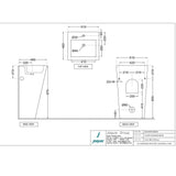 WASH BASIN FLOOR STANDING - JAQUAR SWARE -  ( WHITE - KUBIX - 520x460 mm - 20.8inchX18.4inch )