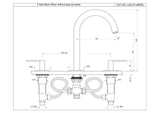 3-HOLE BASIN MIXER WITH PIPE SPOUT - JAQUAR FAUCETS -  ( BLACK MATT - LAGUNA - 0x15 mm - 0inchX0.5inch )