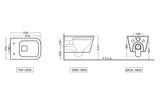 RIMLESS W/H WC W/UF/S.S/C W/BLIND INST. ( BOLT DISTANCE 7) - JAQUAR SWARE -  ( 370x525x350 mm -14.6×20.7×13.8 inches )