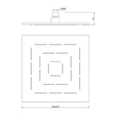 MAZE SQUARE  9.5   - JAQUAR FAUCETS -  ( CHROME - OVERHEAD SHOWER - 15x240 mm - 0.5inchX9.5inch )