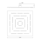 MAZE SQUARE 12   - JAQUAR FAUCETS -  ( CHROME - OVERHEAD SHOWER - 15x300 mm - 0.5inchX12inch )