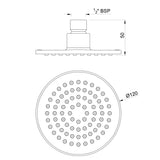 OVERHEAD SHOWER ROUND SHAPE SINGLE FLOW - JAQUAR FAUCETS -  ( CHROME - OVERHEAD SHOWER - 0x15 mm - 0inchX0.5inch )