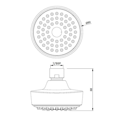 ROUND S.FLOW 100MM - JAQUAR FAUCETS -  ( CHROME - OVERHEAD SHOWER - 0x15 mm - 0inchX0.5inch )