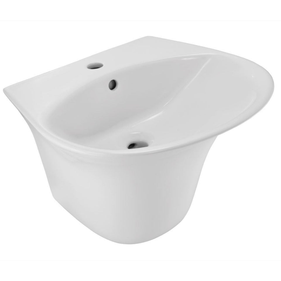 WALL HUNG INTEGRATED BASIN - JAQUAR SWARE -  ( WHITE - ORNAMIX - 495×440×365 mm- 19.8×17.6×14.6 inches)