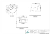 WALL HUNG INTEGRATED BASIN - JAQUAR SWARE -  ( WHITE - ORNAMIX - 495×440×365 mm- 19.8×17.6×14.6 inches)