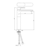 SL TALL BOY WITH 150MM EXTENSION W/PIPES - JAQUAR FAUCETS -  ( CHROME - OPAL PRIME - 0x0 mm - 0inchx0inch )