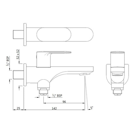 2 WAY BIB COCK WITH FLANGE - JAQUAR FAUCETS -  ( CHROME - OPAL PRIME - 0x15 mm - 0inchX0.5inch )