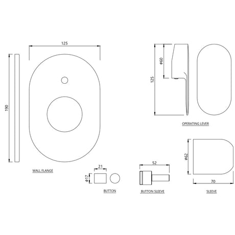 S.L.EXPOSED PARTS DIV KIT HIGH FLOW - JAQUAR FAUCETS -  ( CHROME - OPAL PRIME - 0x15 mm - 0inchX0.6inch )