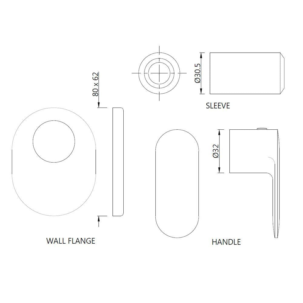 EXPOSED PARTS KIT FOR CON.STOP COCK - JAQUAR FAUCETS -  ( CHROME - OPAL PRIME - 0x0 mm - 0inchx0inch )