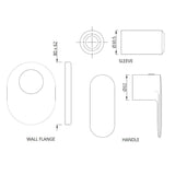 EXPOSED PARTS KIT FOR CON.STOP COCK - JAQUAR FAUCETS -  ( CHROME - OPAL PRIME - 0x0 mm - 0inchx0inch )