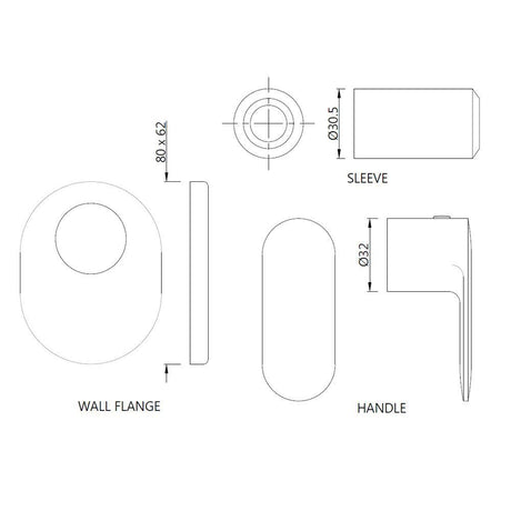EXPOSED PARTS KIT FOR CON.STOP COCK - JAQUAR FAUCETS -  ( CHROME - OPAL PRIME - 0x0 mm - 0inchx0inch )