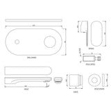 EXPOSED PART KIT OF SINGLE LEVER BASIN MIXER - JAQUAR FAUCETS -  ( BLACK CHROME - OPAL PRIME - 0x15 mm - 0inchX0.5inch )