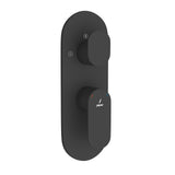 AQUAMAX EXPOSED PART KIT OF SINGLE LEVER SHOWER MIXER WITH 3-WAY DIVERTER AND SLEEVE (COMPATIBLE WITH ALD-783N) - JAQUAR FAUCETS -  ( BLACK MATT - OPAL PRIME - 0x0 mm - 0inchx0inch )