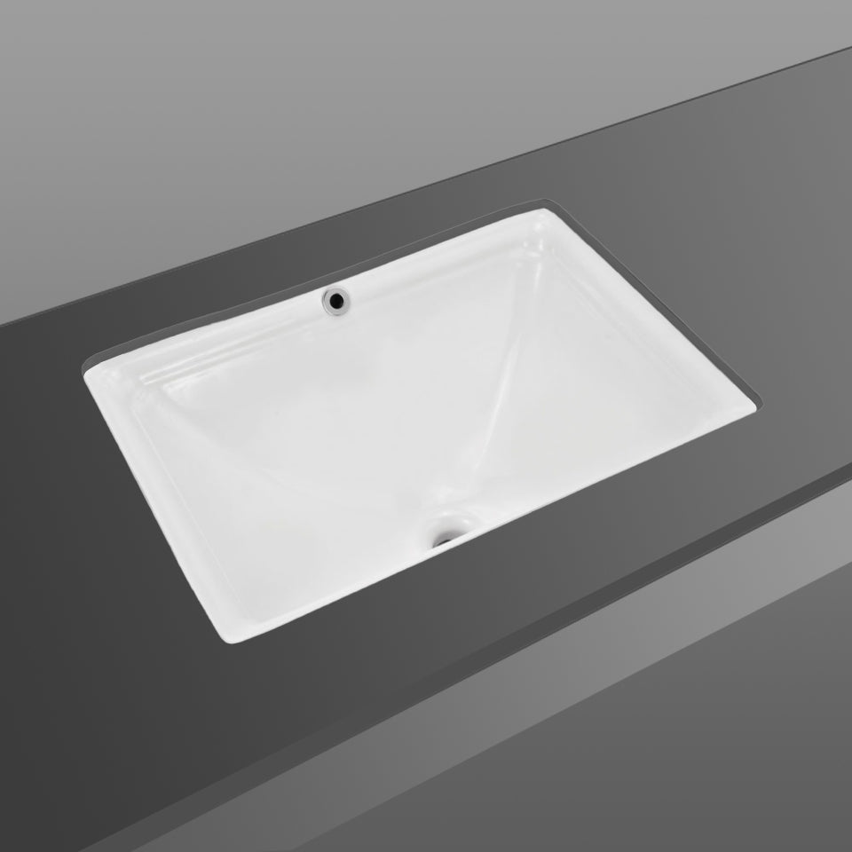 UNDER COUNTER BASIN WITH FIXING ACCESSOR - JAQUAR SWARE -  ( WHITE -  -590x430x215mm - 23.6inchx17.2inch )