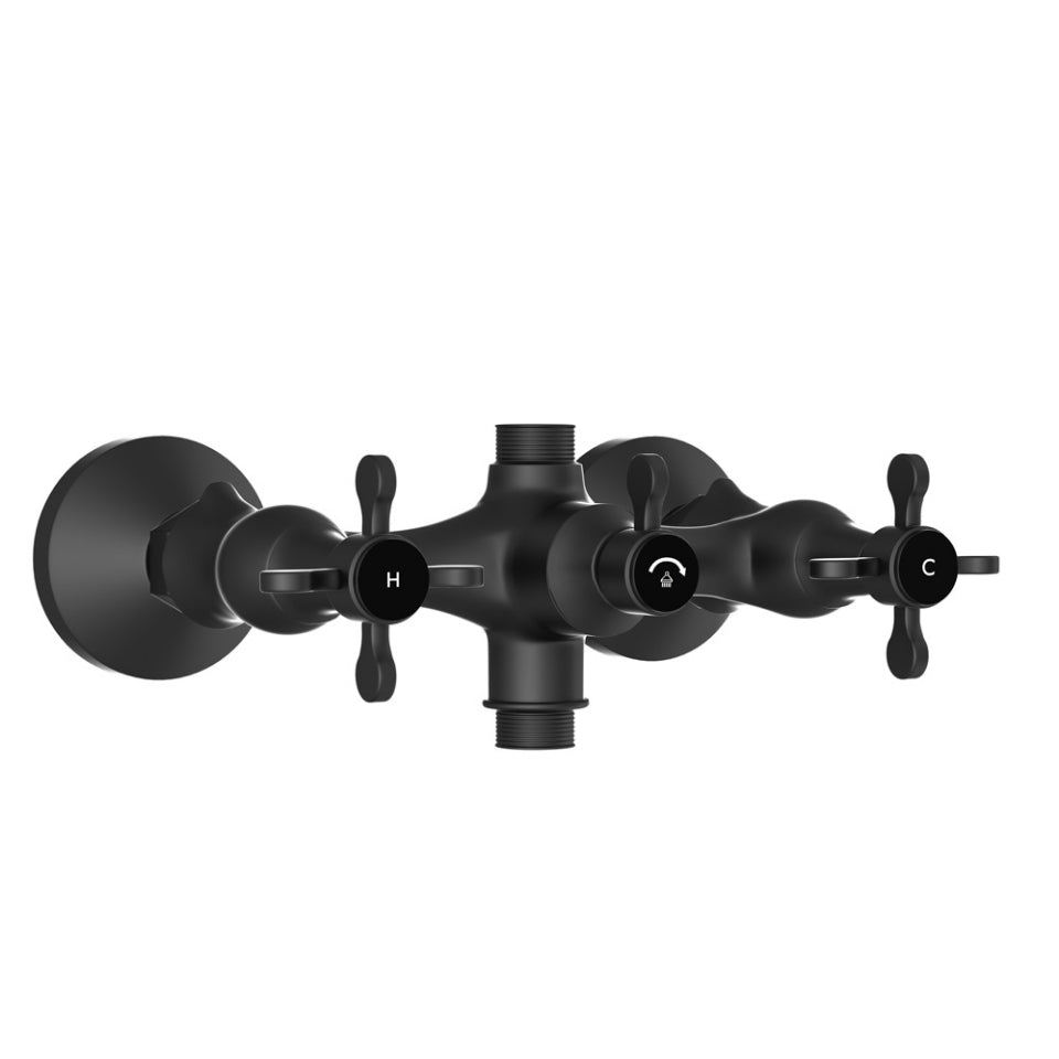 EXPOSED WALL MIXER - JAQUAR FAUCETS -  ( BLACK MATT - QUEENS PRIME - 0x0 mm - 0inchx0inch )