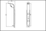 THERMO SHOWER PANEL W/BUTTON SPT - JAQUAR FAUCETS -  ( STAINLESS STEEL - SHINNY - 0x0 mm - 0inchx0inch )