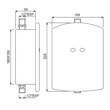 CON.TYPE URINAL F/VLV W/BOX (BATTERY OP) - JAQUAR FAUCETS -  ( STL - SENSOR - 0x15 mm - 0inchX0.5inch )