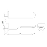BATH TUB SPOUT - JAQUAR FAUCETS -  ( CHROME - SPOUT - 0x15 mm - 0inchX0.5inch )