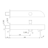 BUTTON SPOUT - JAQUAR FAUCETS -  ( CHROME - SPOUT - 0x15 mm - 0inchX0.5inch )