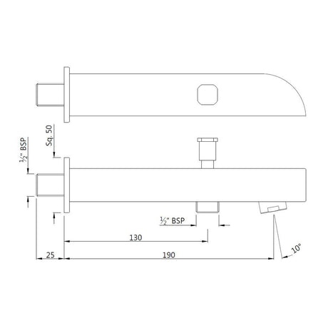 BUTTON SPOUT - JAQUAR FAUCETS -  ( CHROME - SPOUT - 0x15 mm - 0inchX0.5inch )