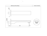 BATHTUB SPOUT WITH WALL FLANGE - JAQUAR FAUCETS -  ( BLUSH GOLD PVD - LAGUNA - 0x15 mm - 0inchX0.5inch )