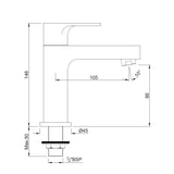 PILLAR COCK - JAQUAR FAUCETS -  ( GRAPHITE - VIGNETTE PRIME - 0x15 mm - 0inchX0.5inch )